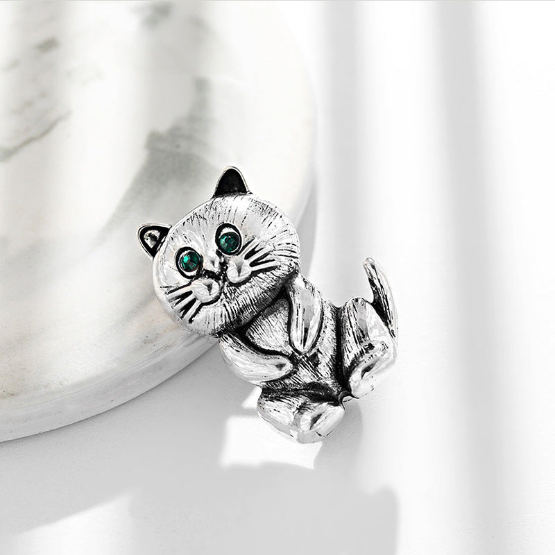 Vintage And Versatile Alloy With Diamond Animal Brooch