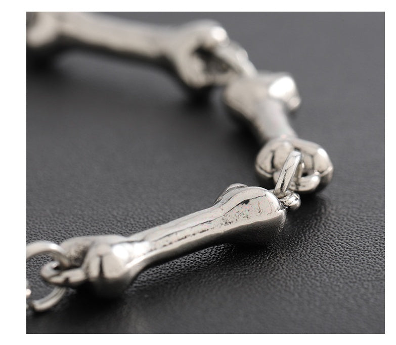 Bone String Bracelet Men's Trendy Fashion Hip Hop High-grade Versatile Simple