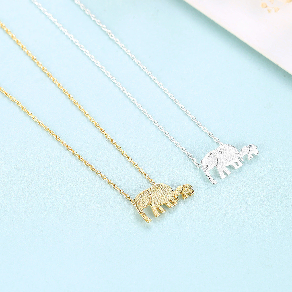 Cute Elephant Pendant Necklace Female Jewelry