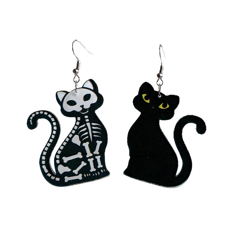 Animal Earrings Acrylic Women Asymmetric
