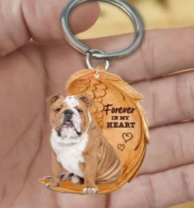 Pet Dog Angel Wings Keychain