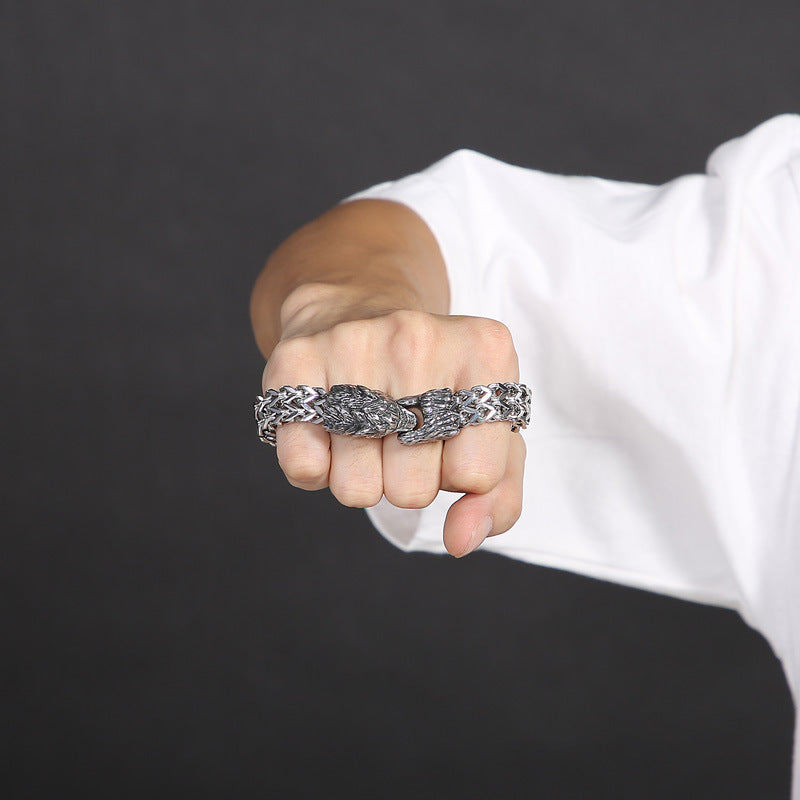 Stainless Steel Cast Animal Series Vintage Jewelry Bracelet
