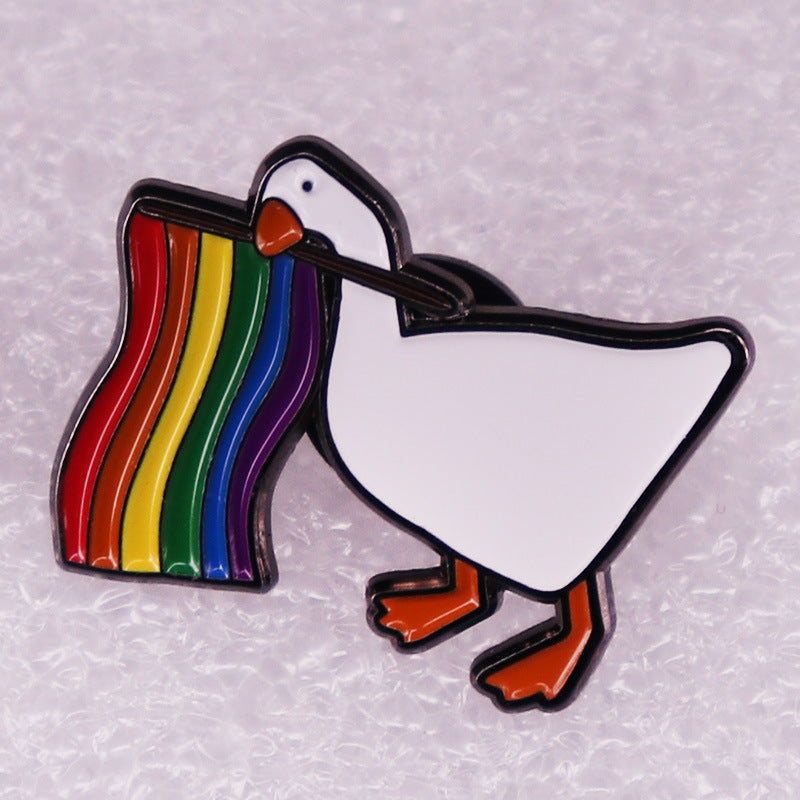 Cartoon Rainbow Metal Brooch