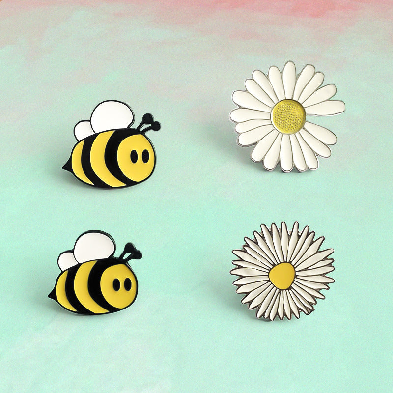Cute Japanese Style Creative Oil Dripping Bee Alloy Brooch