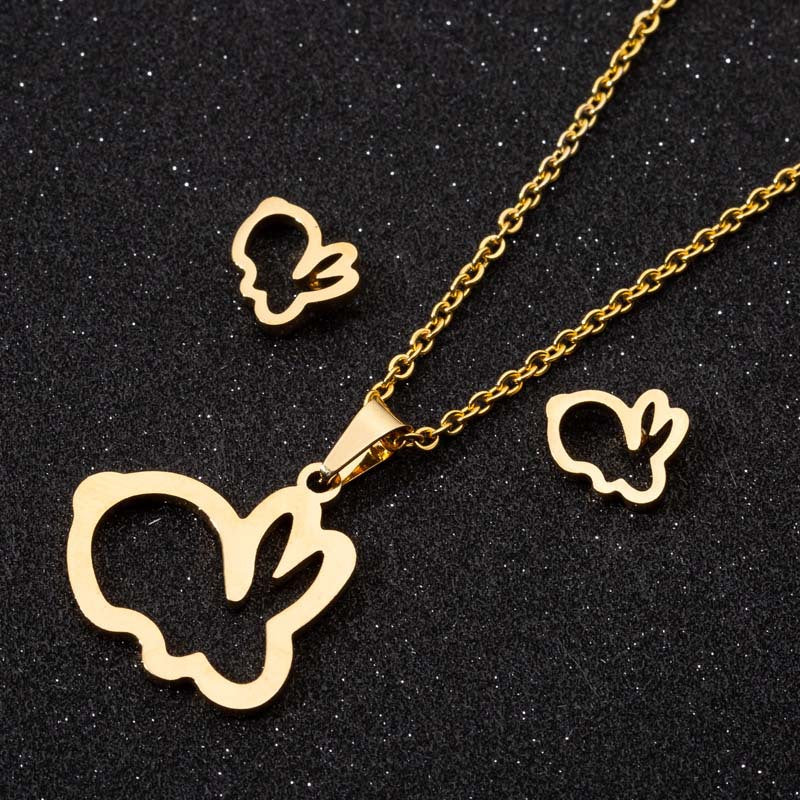 Rabbit Earring Pendant two piece suit
