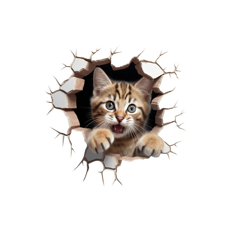 Mouse And Cat Creative Room Decoration Self-adhesive Wall Stickers