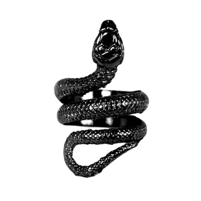 Animal Spirit Snake European And American Retro Punk Exaggerated And Personalized Men And Women Winding Snake Animal Opening Ring