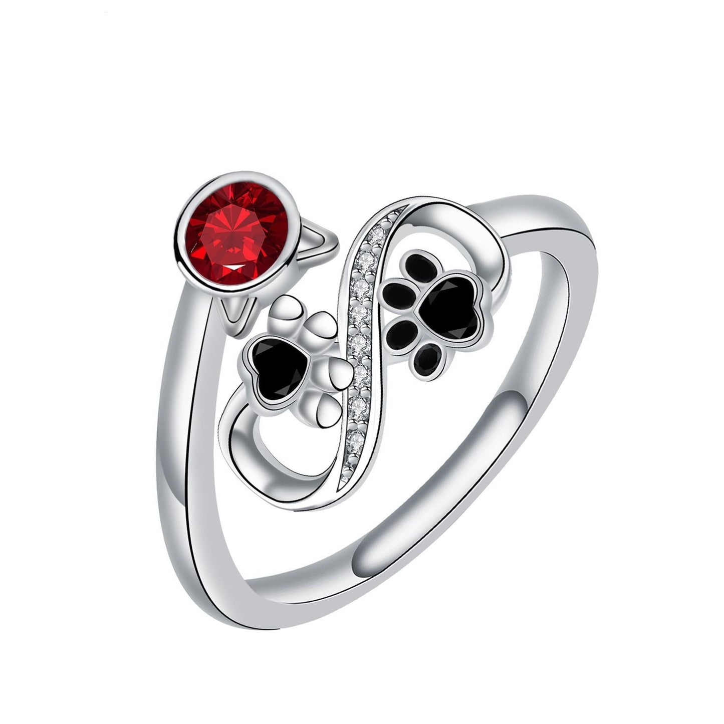 Fashion Dog's Paw Adjustable Ring