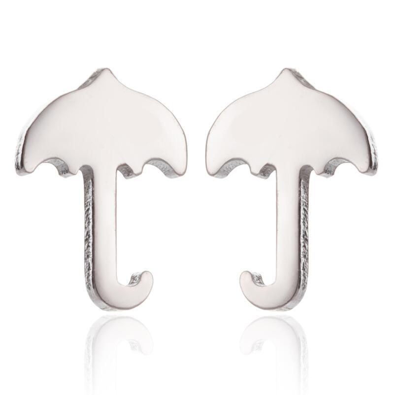 Simple Stainless Steel Ghost Stud Earrings Small Animal