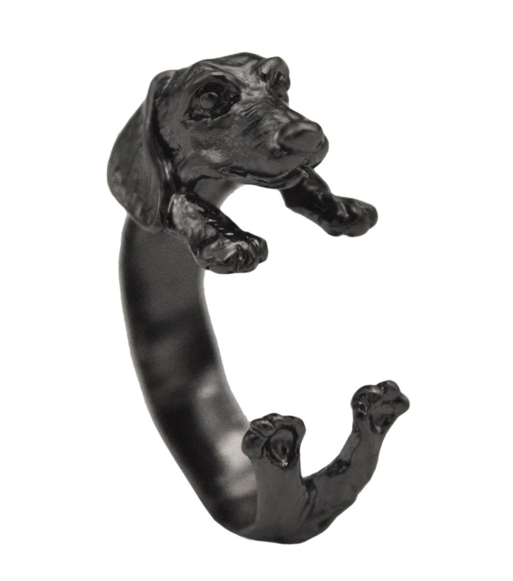 Sausage Dog Animal Adjustable Ring