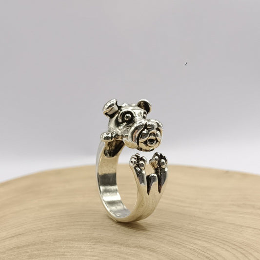 European And American Style Retro Chinese Zodiac Dog Animal Ring