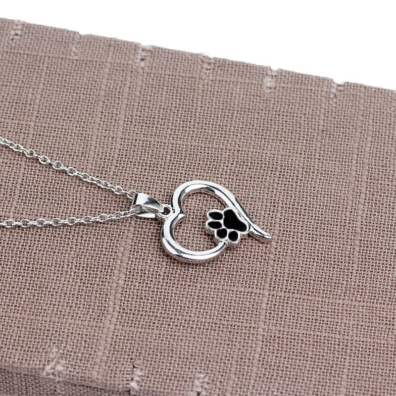 Pet dog paw necklace
