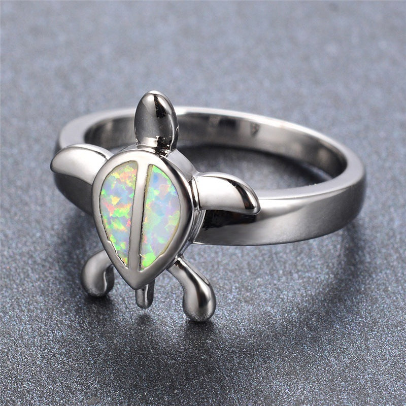 European and American Cute Animal Turtle Ring