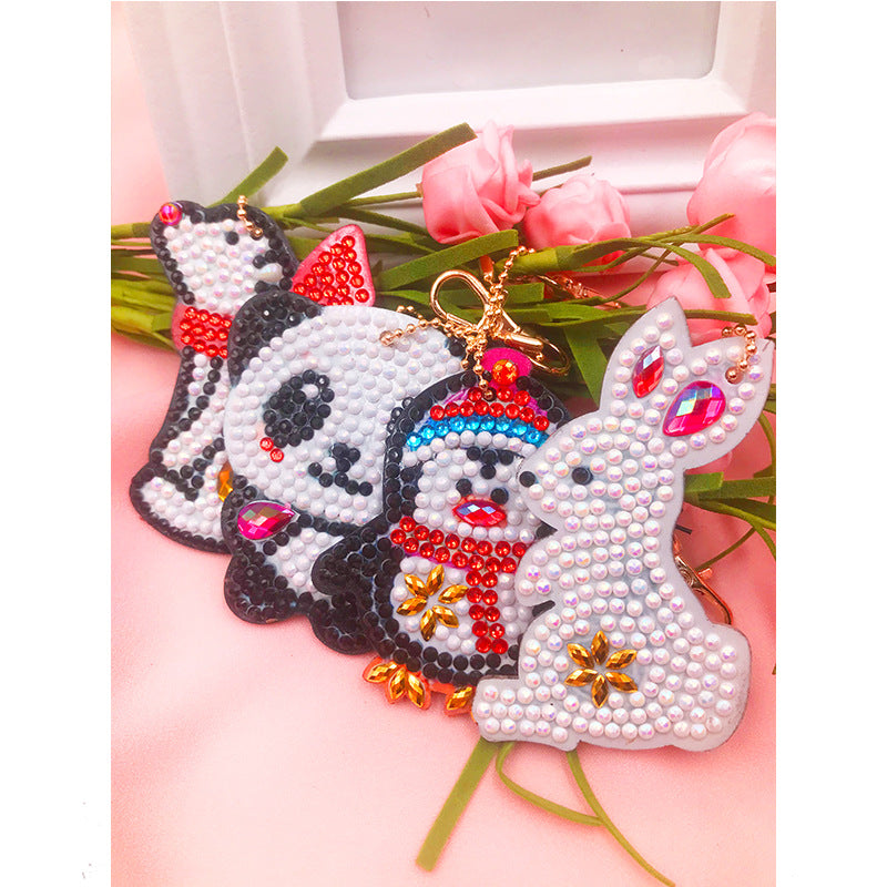 Diamond Painting Keychain Cute Little Cartoon Animal Bag Pendant Private