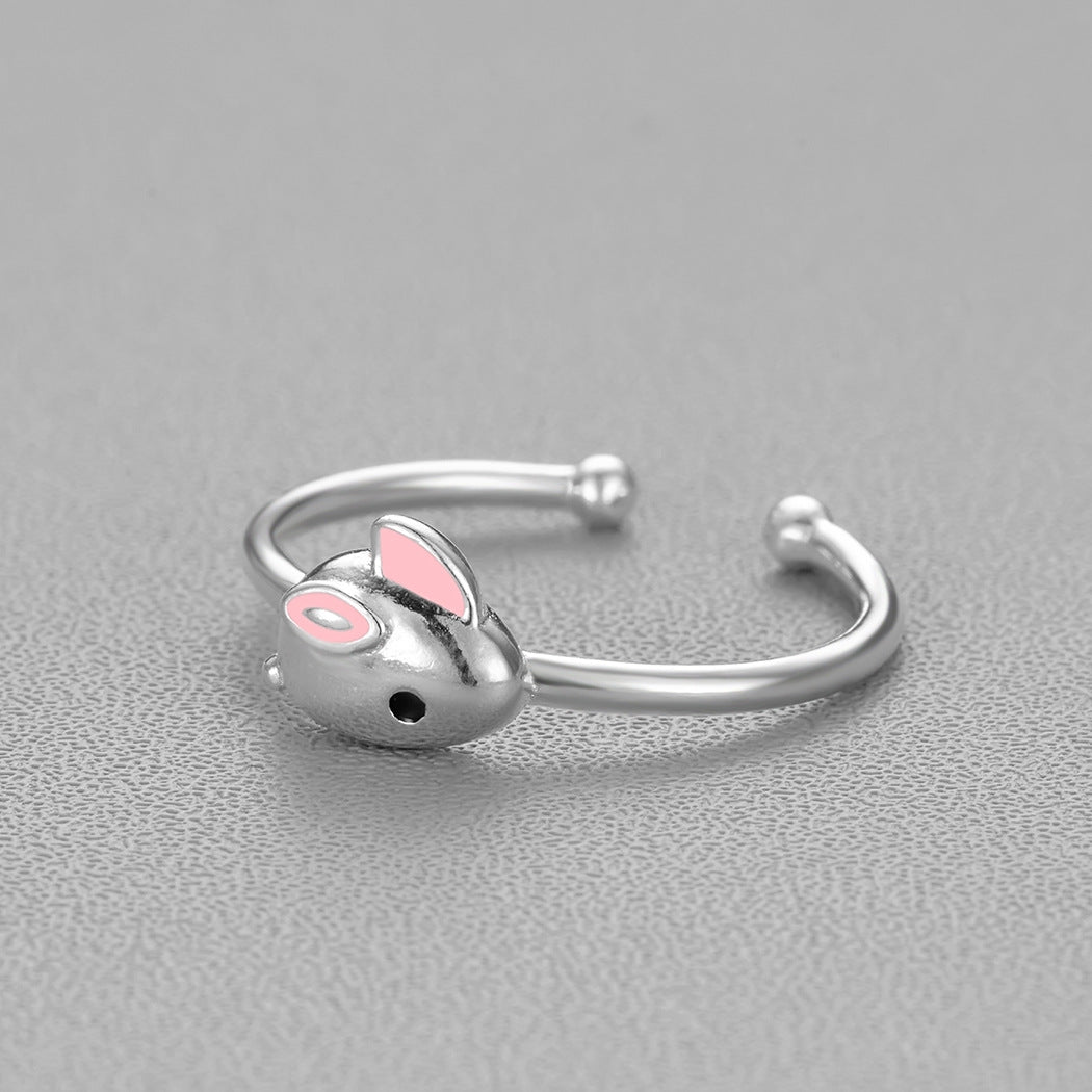 Rabbit Index Finger Tail Ring Fashion Cute Wenssen Animal Ring