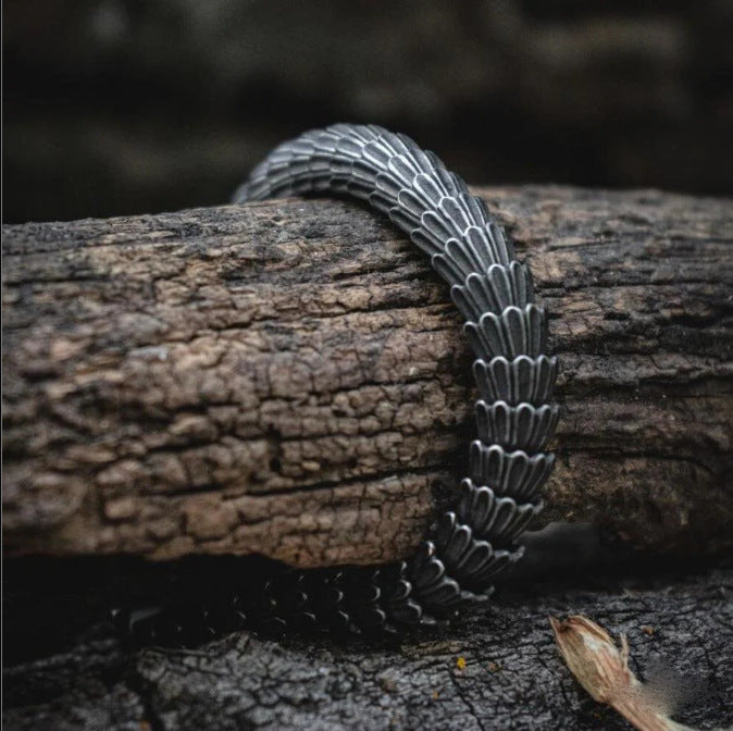 Creative Casting Snake Scale Men's Bracelet