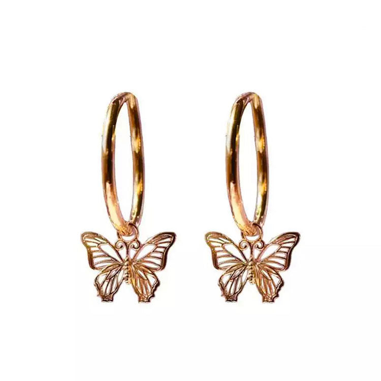 Exquisite Hollow Butterfly Earrings Creative Ear Jewelry