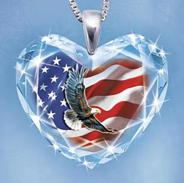 Crystal Pendant Bird Necklace Animal Necklace