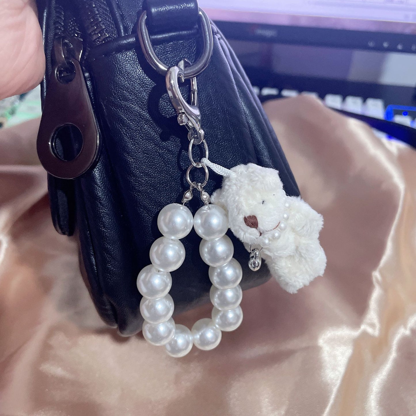 Cute Plush Teddy Bear Keychain Cute Doll Puppet