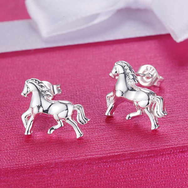 Horse Earrings Silver-plated Jewelry