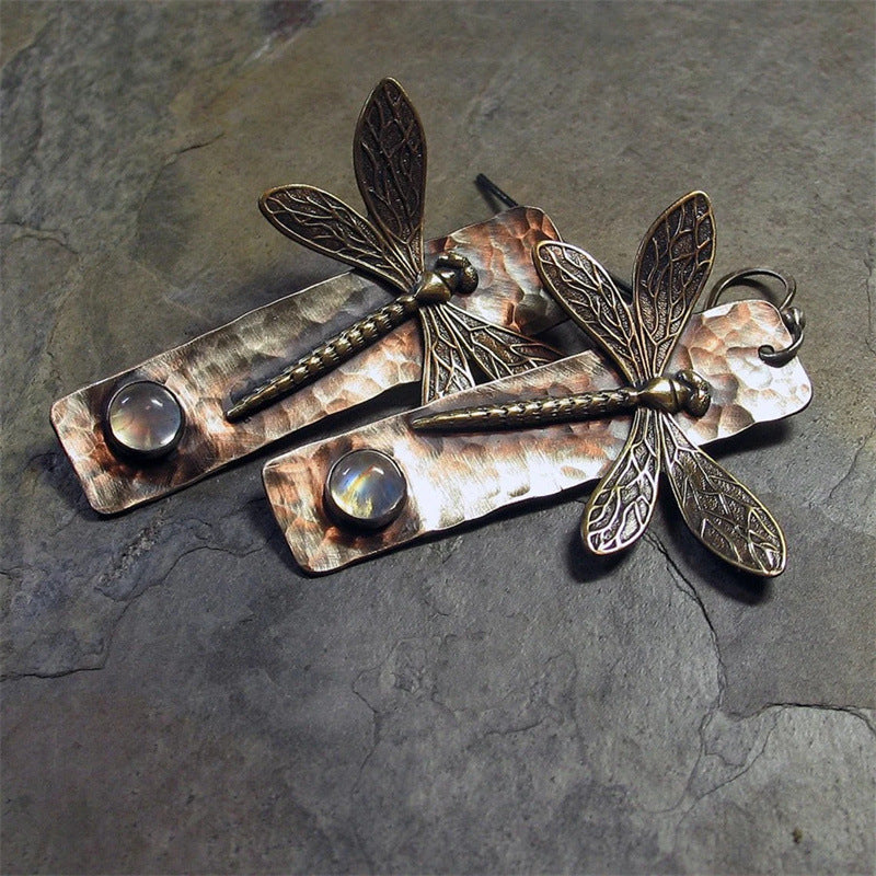 Dragonfly-shaped Earrings Women's Retro Animal