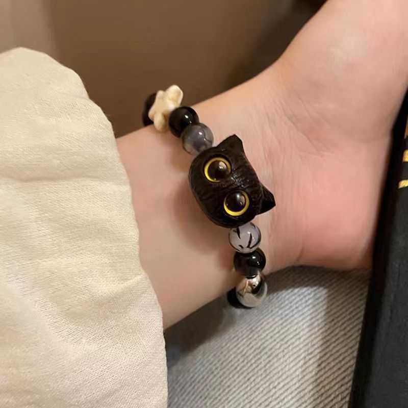 Special-interest Design Cat Beaded Bracelet For Women