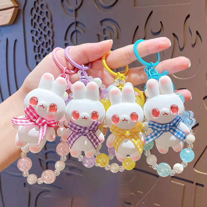 Cartoon Beaded Cute Bunny Doll Keychain