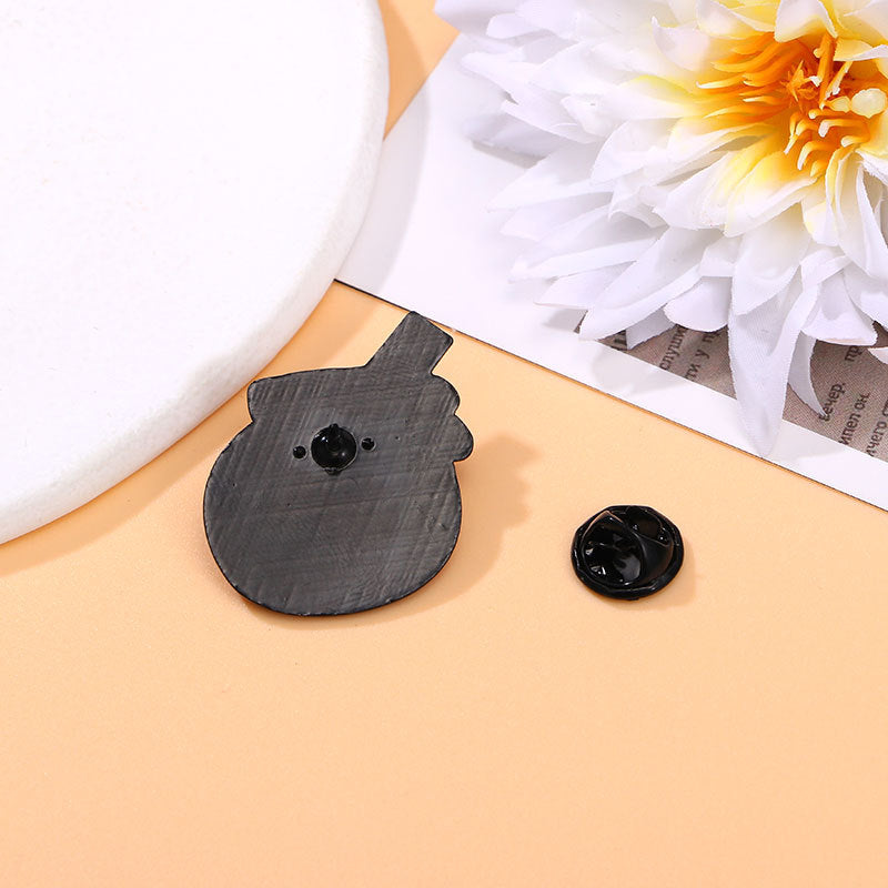 Creative Cartoon Cup Kitty Brooch Cute Love Heart