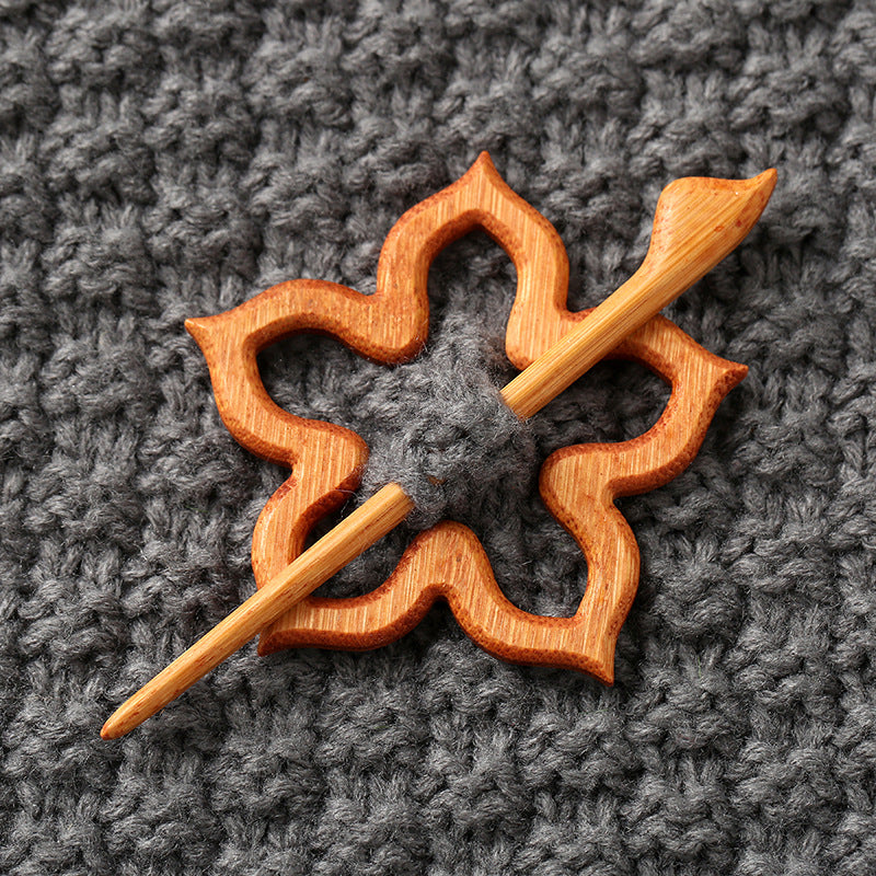 Wooden Animal Carving Brooch Gift