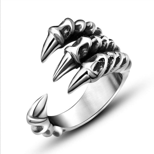 Vintage Punk Snake Dragon Animal Ring