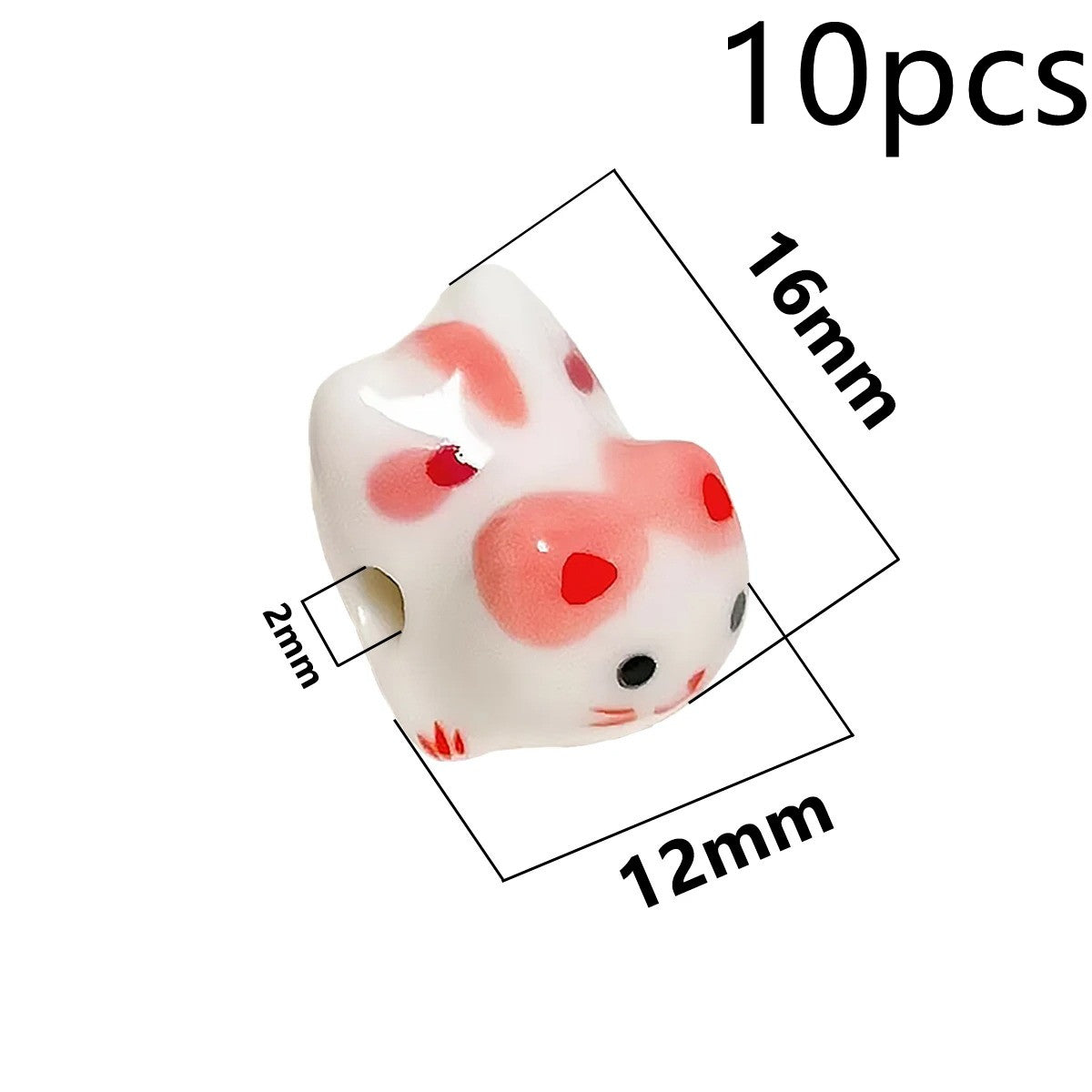 Cute Cat Beaded Wind Chimes Bracelet Necklace Handmade Lying Cute Cute Animal Ceramic Ornament