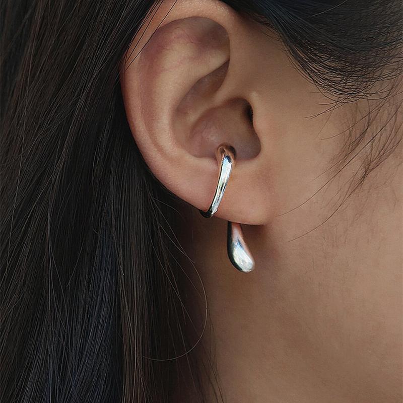 Personality Geometry Drop Shape Ear Clip Non-Piercing Earring