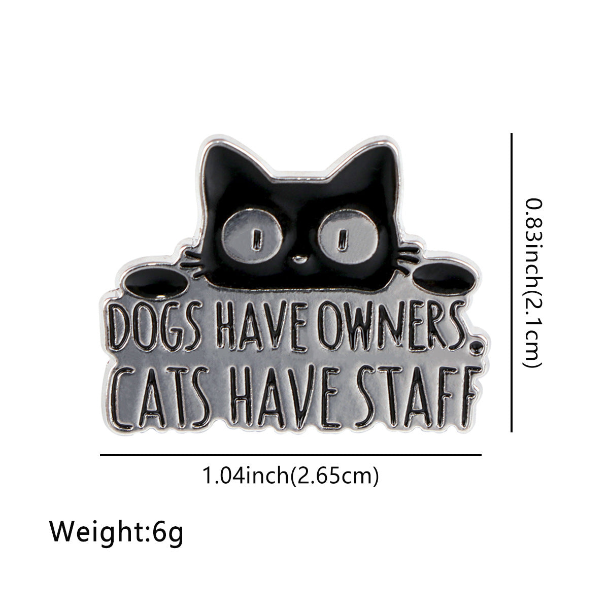 Cartoon Animal Black Cat Pin Alloy Badge