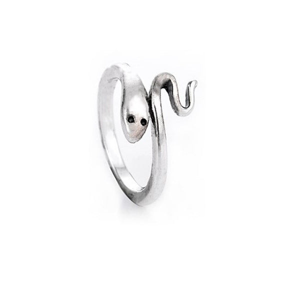 Animal Spirit Snake European And American Retro Punk Exaggerated And Personalized Men And Women Winding Snake Animal Opening Ring