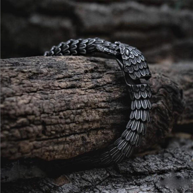 Creative Casting Snake Scale Men's Bracelet