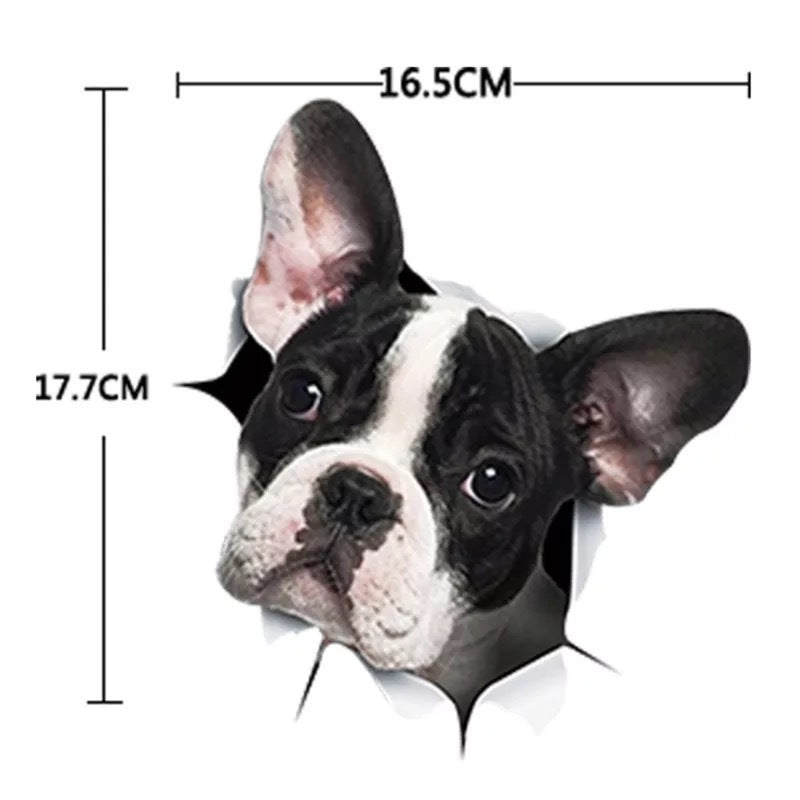 Funny Creative Personality 3D Pet Cartoon Dog Car Sticker