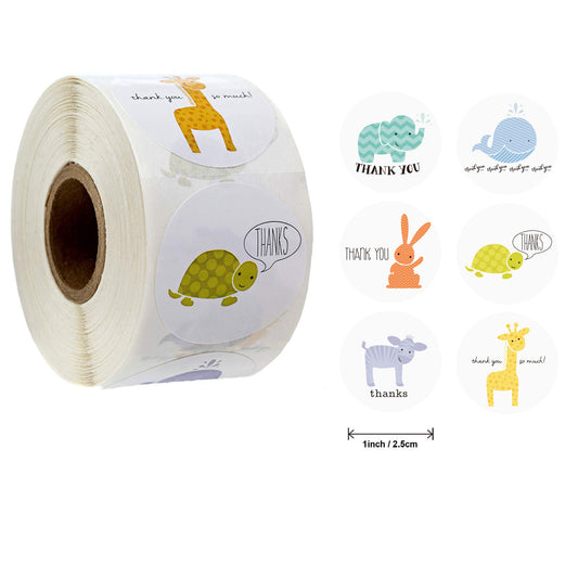 Roll Seal Affixed Animal Decoration Sticker Label