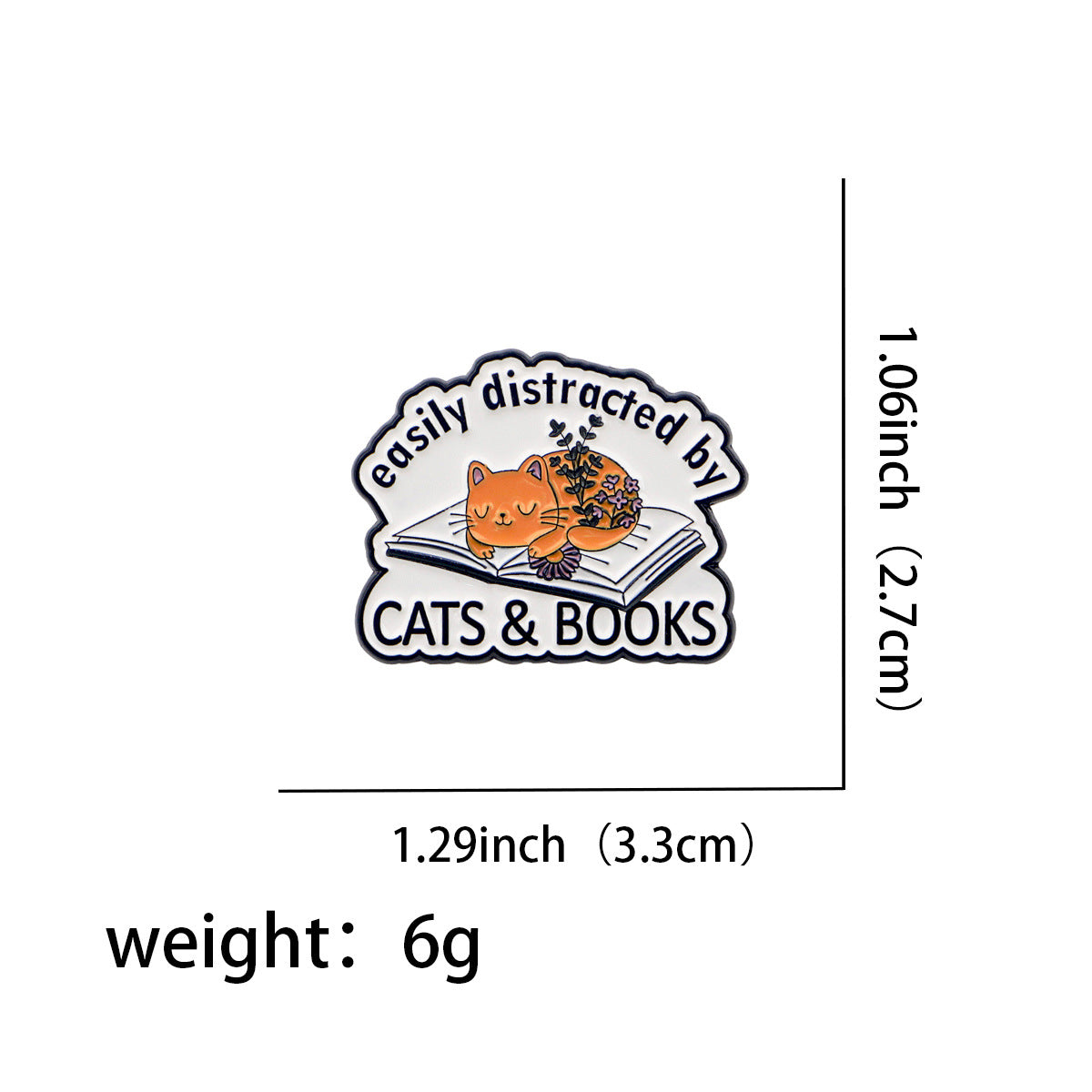 Cartoon Animal Black Cat Pin Alloy Badge