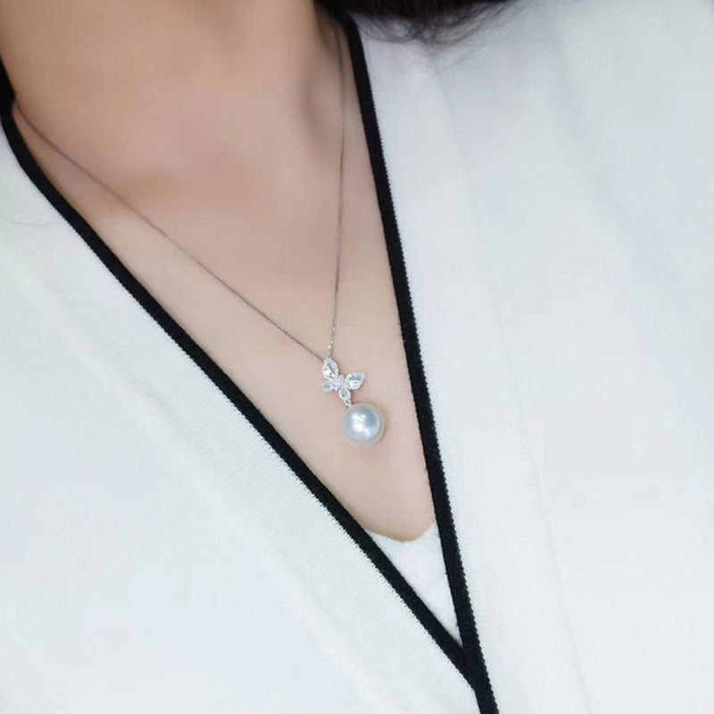 Butterfly Pearl Jewelry Suit Refined Zircon