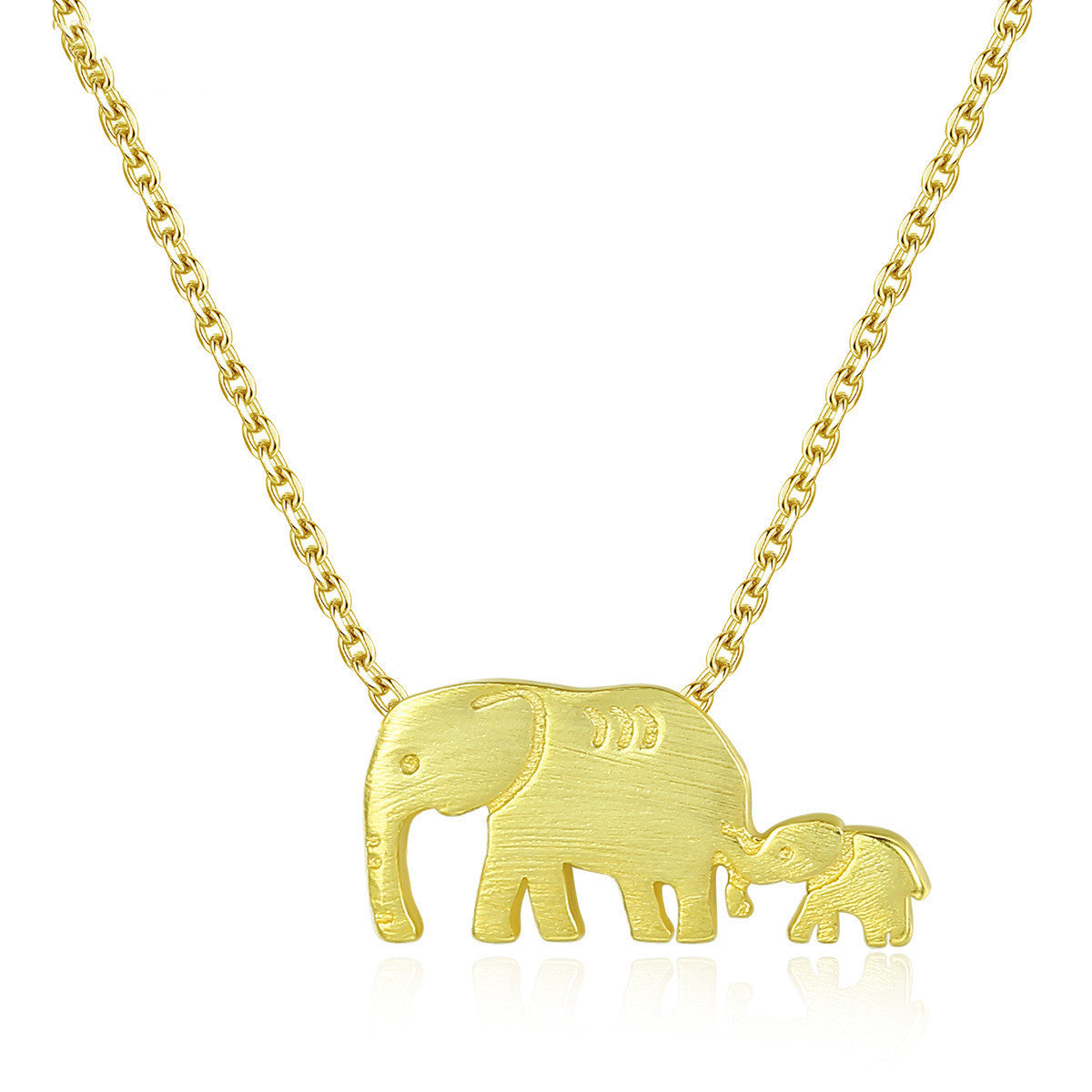 Cute Elephant Pendant Necklace Female Jewelry