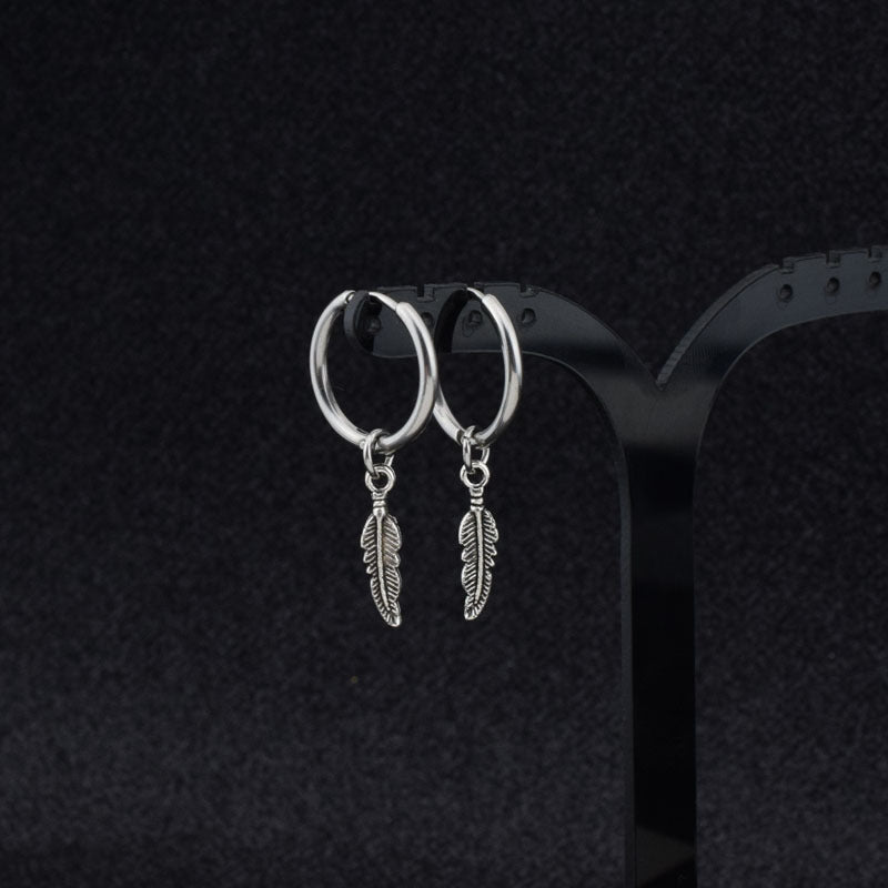 Small Leaves Earring Ear Clip Titanium Steel