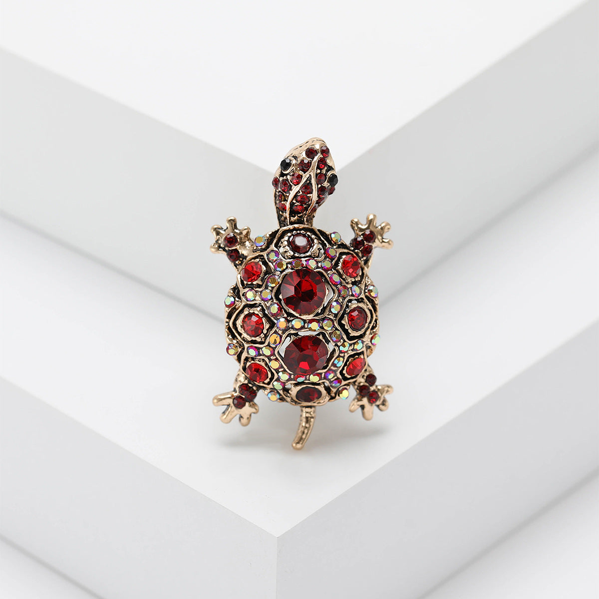 Fashion Retro Rhinestone Turtle Brooch Creative