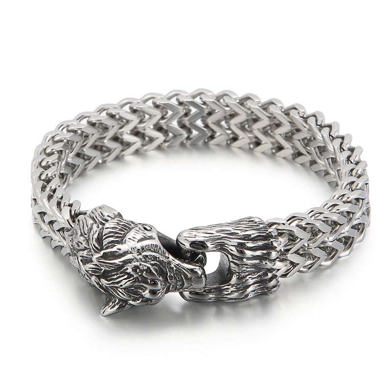 Stainless Steel Cast Animal Series Vintage Jewelry Bracelet