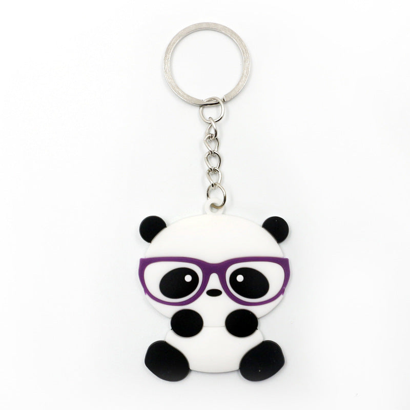 Panda Keychain Cute Cartoon Key Ring Car Pendant Accessories Small Gift