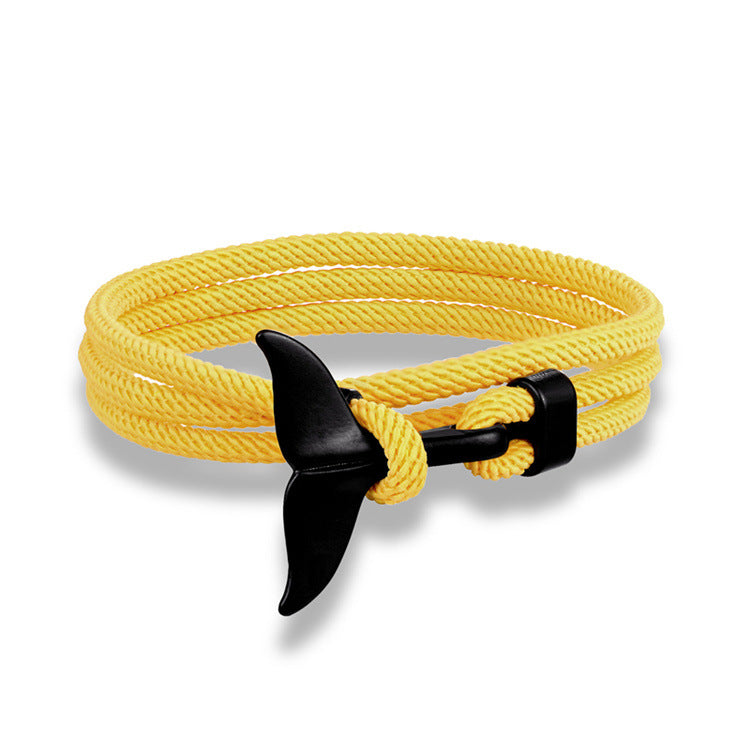 New Anchor Ocean Whale Tail Bracelet Milan Rope