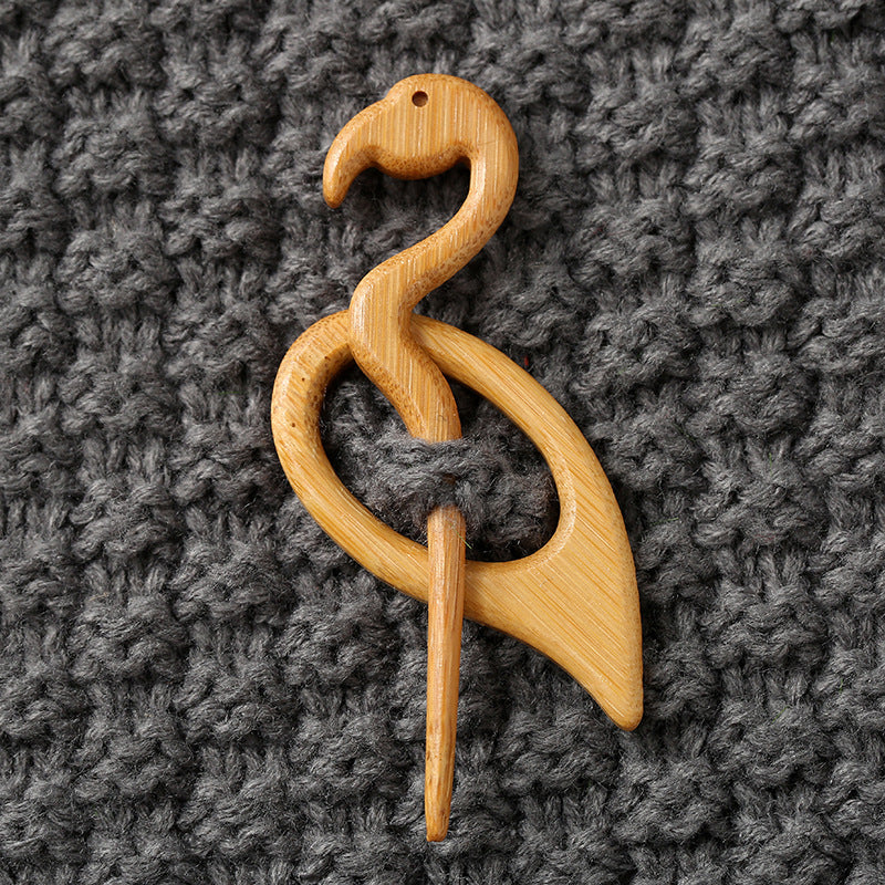 Wooden Animal Carving Brooch Gift