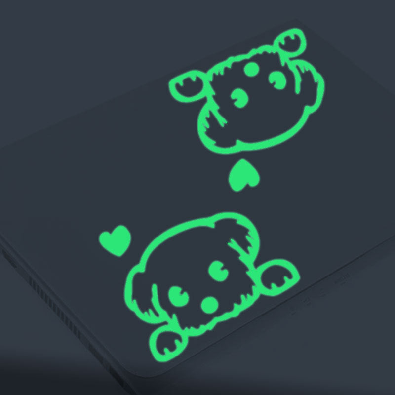 Carved Glow Sticker Cute Pet Luminous Wall Stickers Living Room Bedroom Socket Stickers