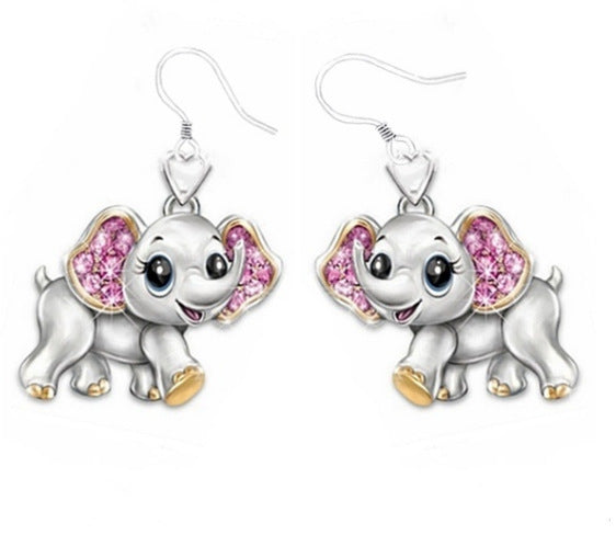 Two-tone owl bee necklace earring set