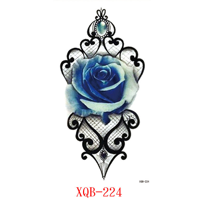 Paper Small Full Arm Flower Letter Animal Tattoo Sticker