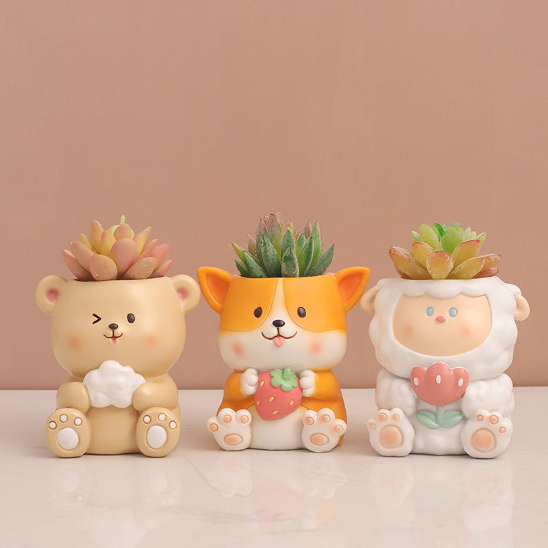 New Animal Resin Succulent Pot